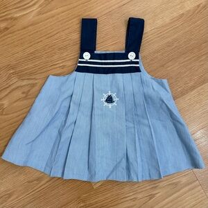 Vintage Nautical Blue and White Sailor Top Jumper Dress 4